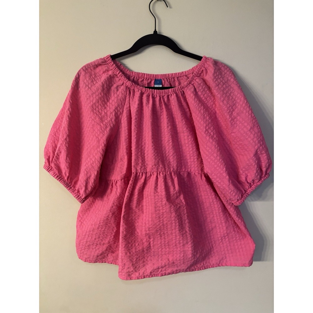 Old Navy Pink Textured Blouse